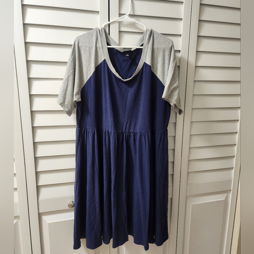 Torrid Blue and Gray Casual Raglan